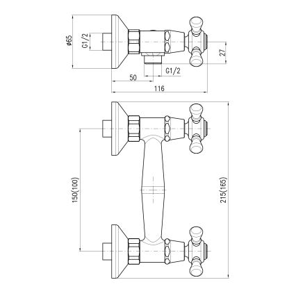 RAV Slezák MK180.5 - dušas komplekts ar jaucējkrānu MORAVA, matētā melnā krāsā