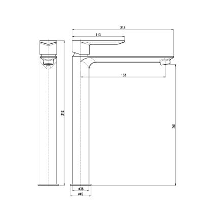 RAV Slezák NL130.0BMAT - izlietnes jaucējkrāns NIL 31,2 cm matēts balts