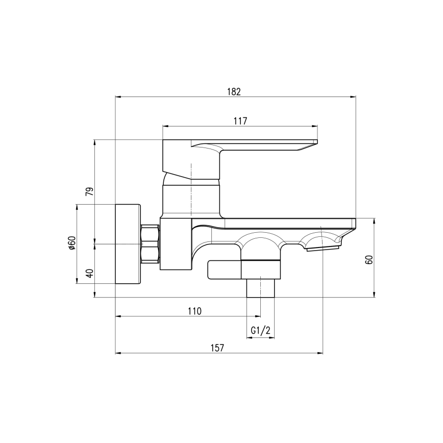 RAV Slezák NL154.5/1MGK - Vannas komplekts ar jaucējkrānu NIL, birstītā pelēkā krāsā