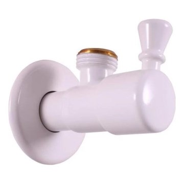 RAV Slezák RV0112B - stūra ventilis RETRO spīdīgi balts