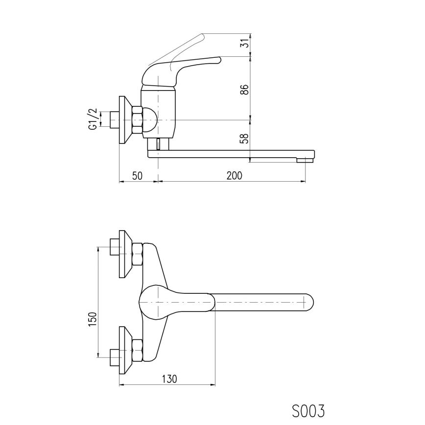 RAV Slezák SA001.5/23 - SAZAVA virtuves/izlietnes jaucējkrāns, spīdīgs hroms