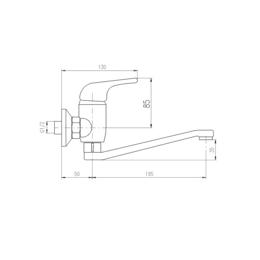 RAV Slezák SA001.5/26 - Virtuves/izlietnes jaucējkrāns SAZAVA, spīdīgs hroms