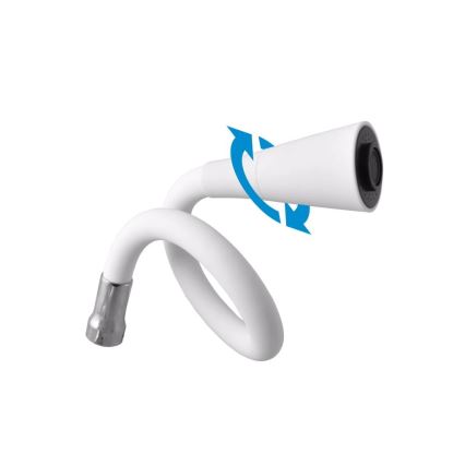 RAV Slezák SA006.0/13CB - Izlietnes jaucējkrāns ar elastīgu iztecēju SAZAVA 35,6 cm, balts/spīdīgs hroms