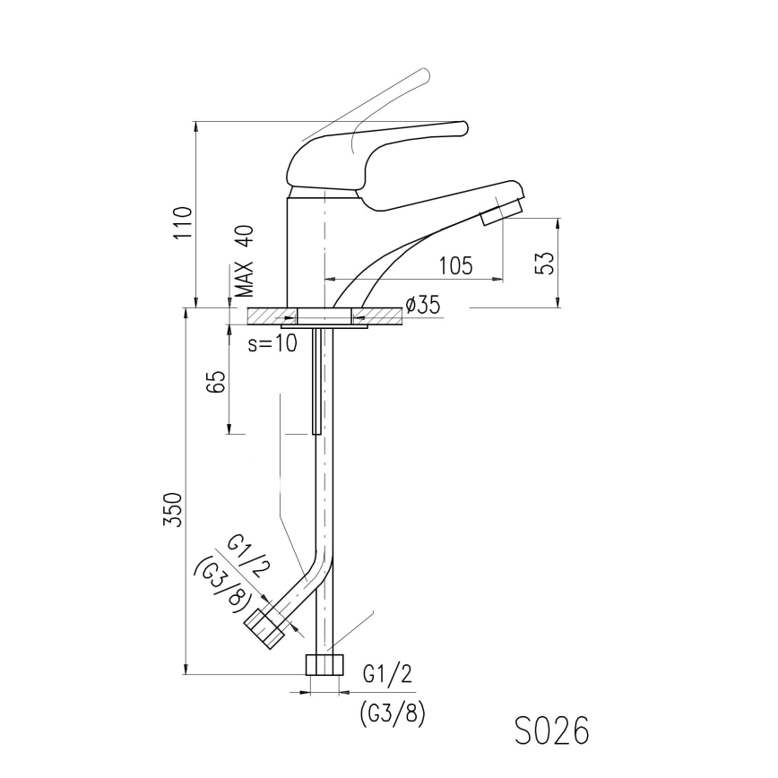 RAV Slezák SA026.0 - izlietnes jaucējkrāns SAZAVA 11,5 cm spīdīgs hroms