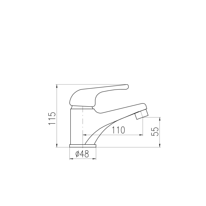 RAV Slezák SAJ091.0 - Izlietnes jaucējkrāns JUNIOR 11 cm sarkans/dzeltens