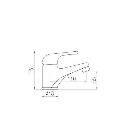 RAV Slezák SAJ091.0 - JUNIOR izlietnes jaucējkrāns 11,5 cm sarkans/dzeltens