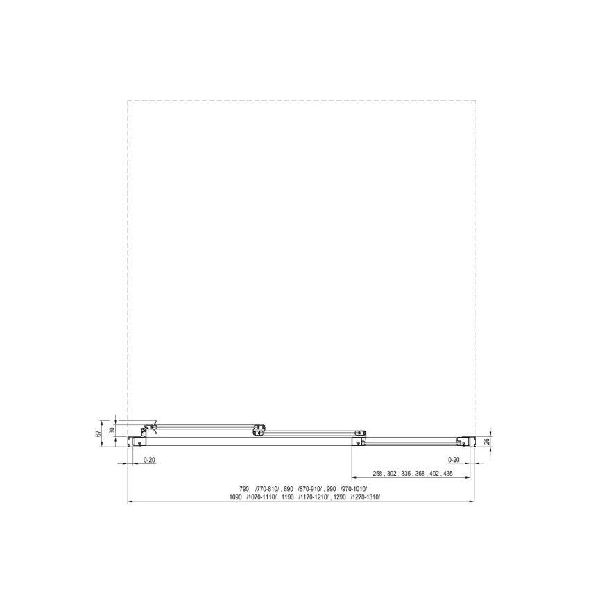 Ravak 00VG01R211 - Trīsdaļīgas dušas durvis SUPERNOVA 120x198 cm baltas