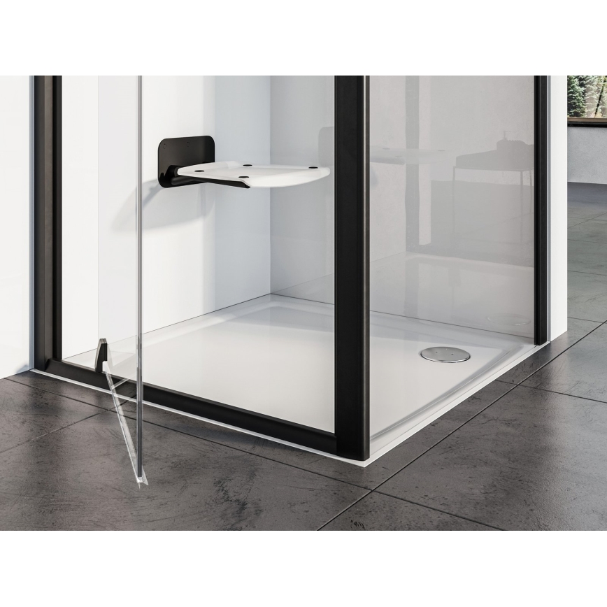 Ravak B8F0000060 - Salokāms dušas sēdeklis OVO, melns