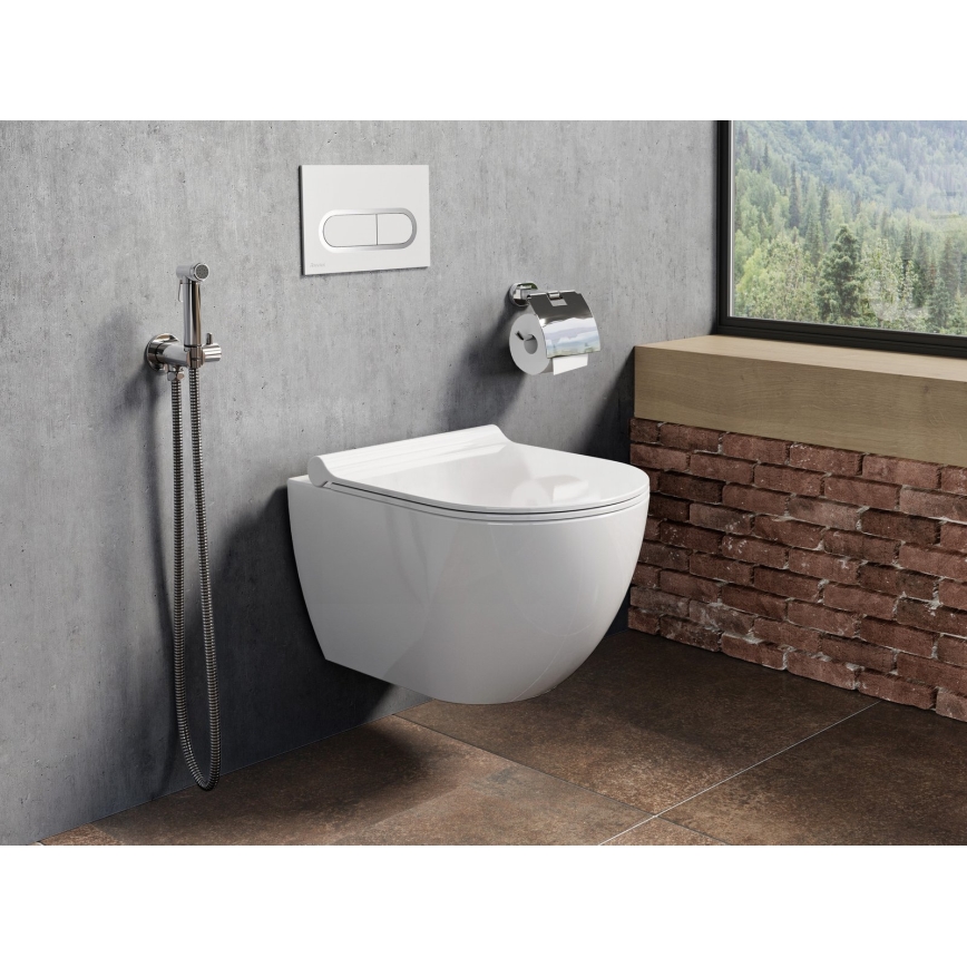 Ravak X01455 - Skalošanas poga CHROME 24,7x16,5 cm balta