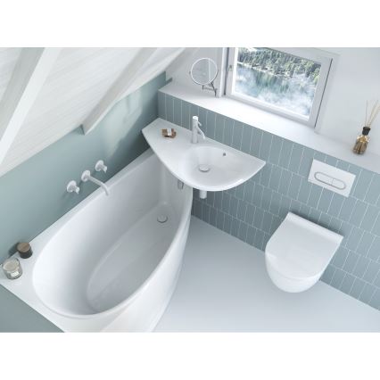 Ravak X01455 - Skalošanas poga CHROME 24,7x16,5 cm balta