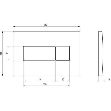 Ravak X01457 - UNI skalošanas poga 24,7x16,5 cm balta