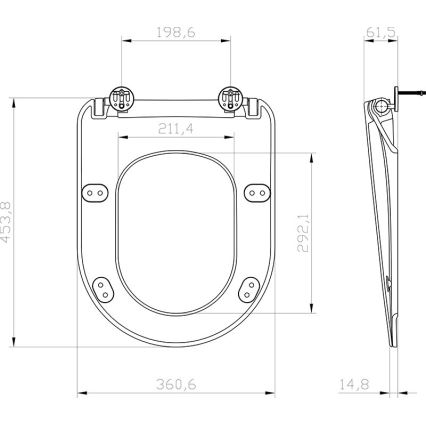 Ravak X01795 - SoftClose CHROME tualetes sēdeklis, melns