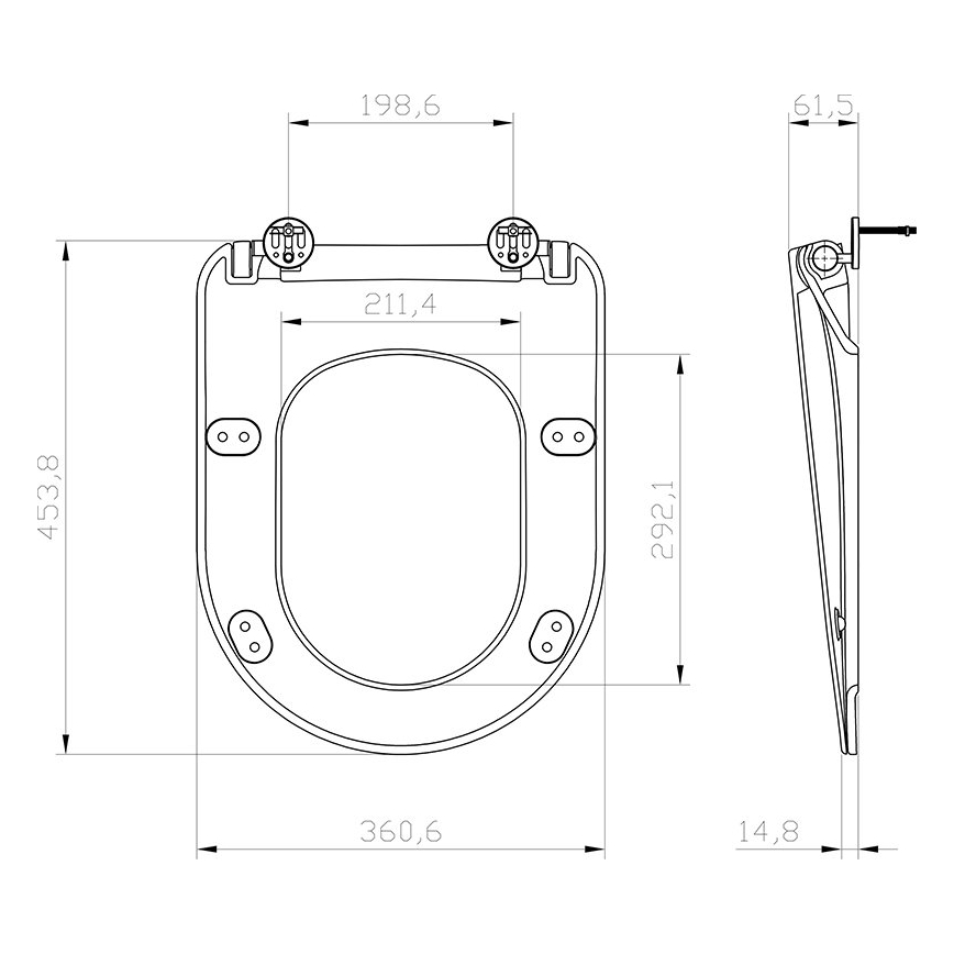 Ravak X01795 - SoftClose CHROME tualetes sēdeklis, melns