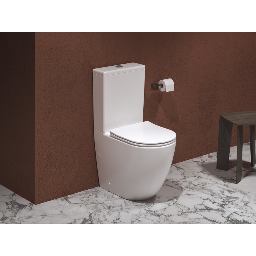 Ravak X01870 - WC komplekts bez apmales ar SoftClose OPTIMA sēdekli keramika/balta