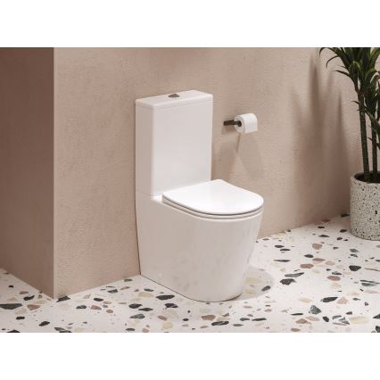 Ravak X01872 - WC komplekts bez apmales ar SoftClose sēdekli ELEGANT keramika/balta