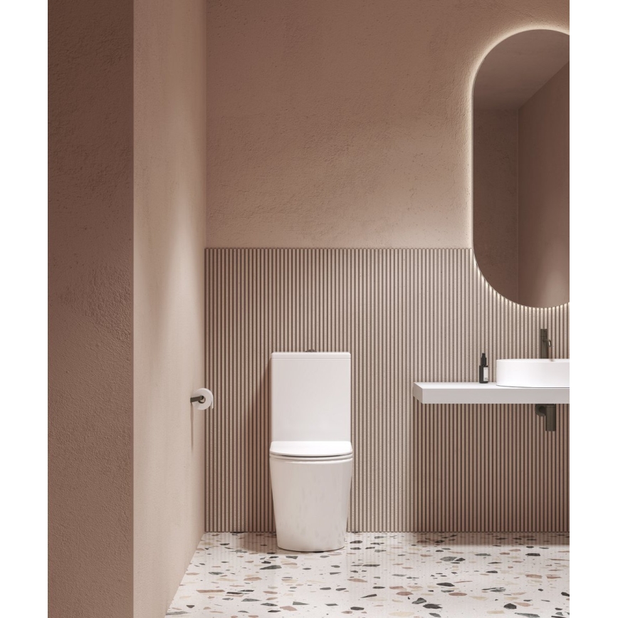 Ravak X01872 - WC komplekts bez apmales ar SoftClose sēdekli ELEGANT keramika/balta