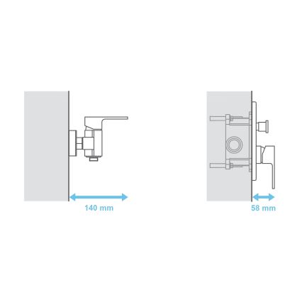 Ravak X070052 - Pamatkorpuss iebūvējamajiem jaucējkrāniem R-BOX 15,2x11,9 cm