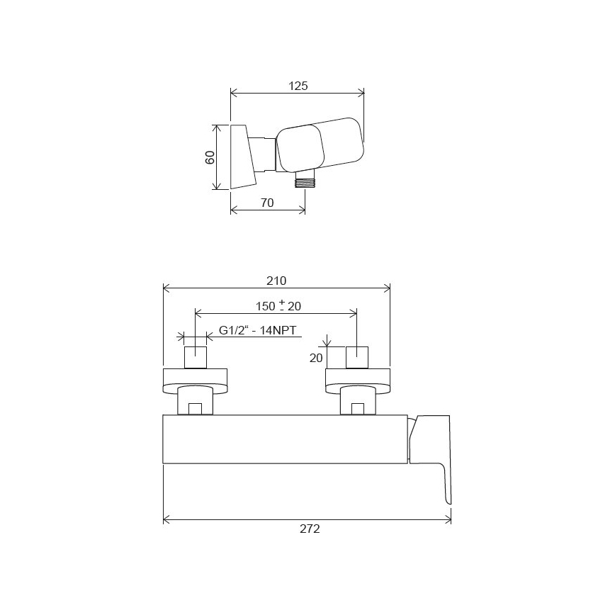 Ravak X070132 - Dušas jaucējkrāns FREE pulēts hroms