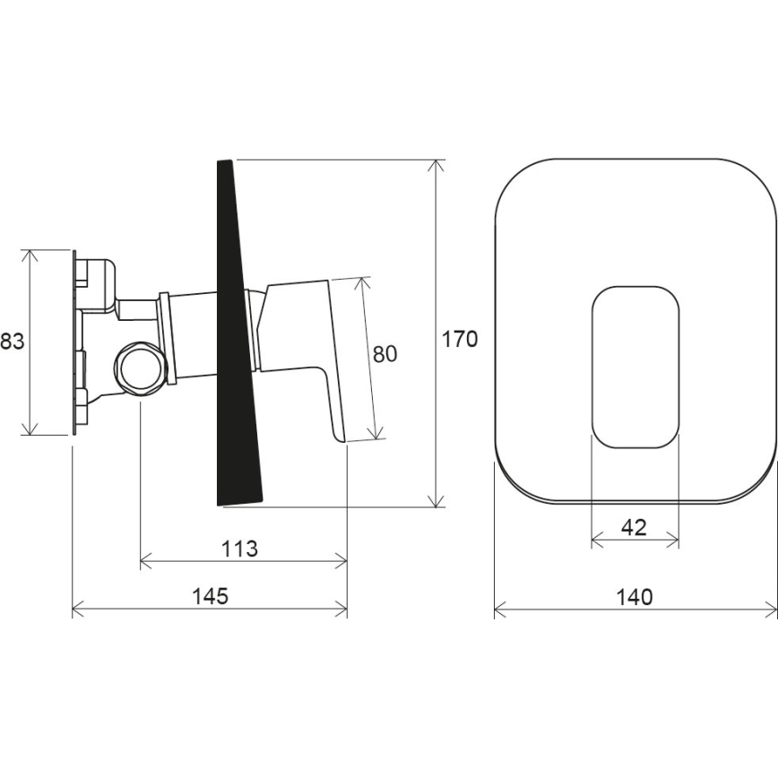 Ravak X070137 - R-BOX dušas jaucējkrāns slēptai montāžai, spīdīgs hroms