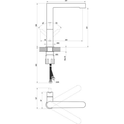 Ravak X070143 - Izlietnes jaucējkrāns PURI 26,9 cm, spīdīgs hroms
