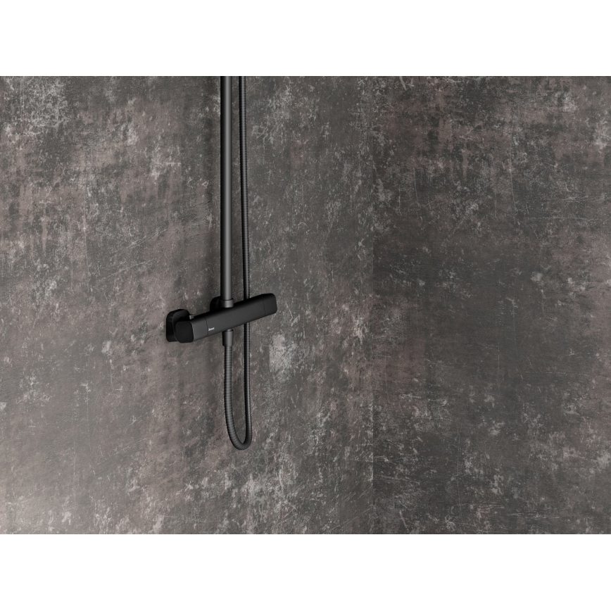 Ravak X070160 - dušas komplekts ar termostatisku jaucējkrānu FREE, melns