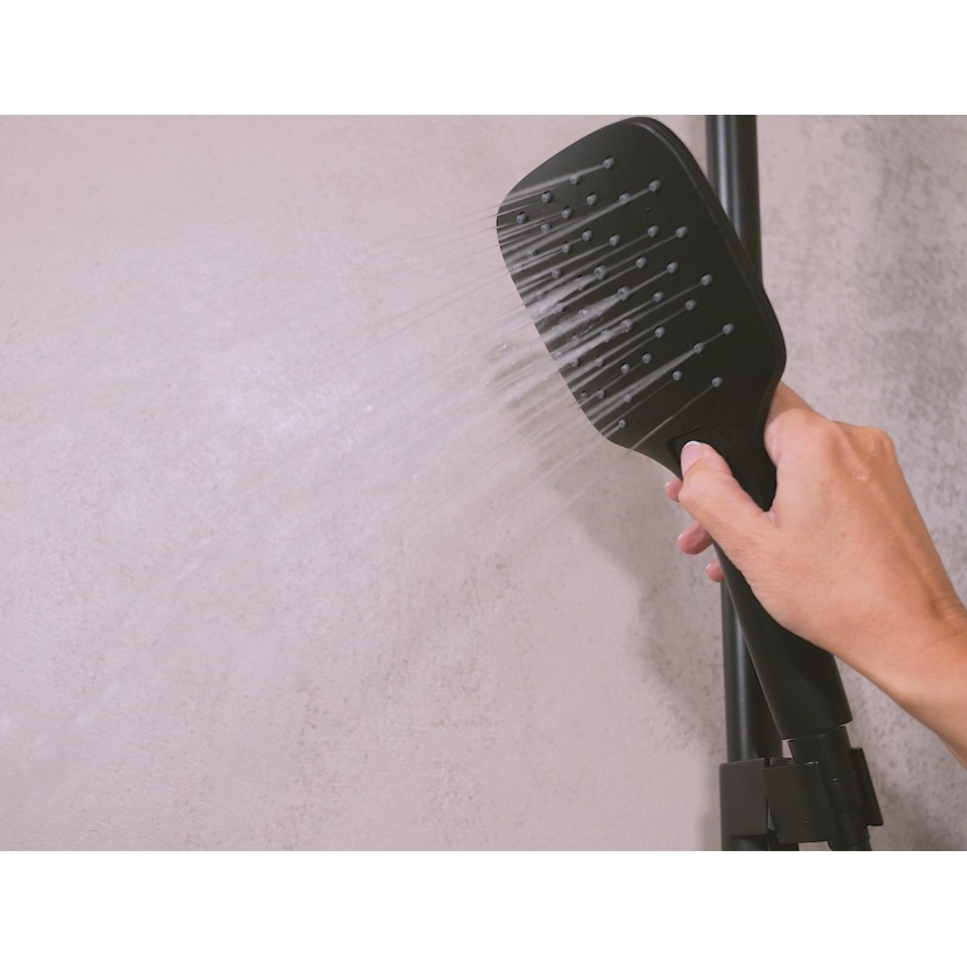 Ravak X070160 - dušas komplekts ar termostatisku jaucējkrānu FREE, melns