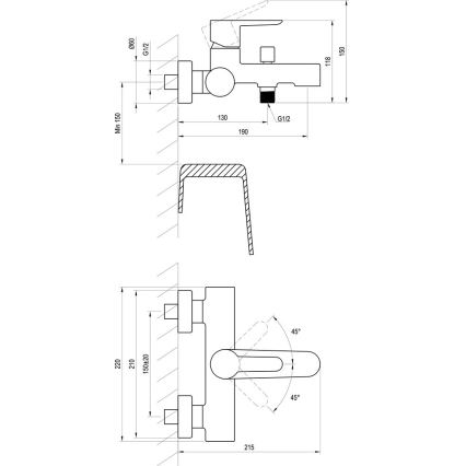 Ravak X070169 - PURI vannas jaucējkrāns, spīdīgs hroms