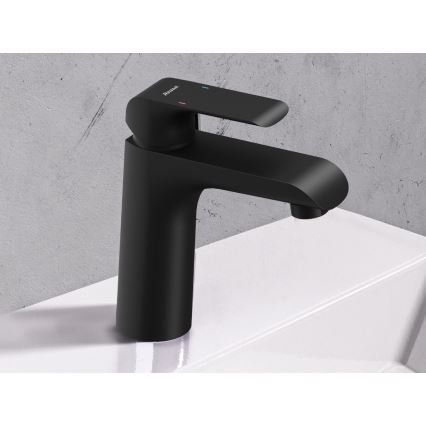 Ravak X070173 - Izlietnes jaucējkrāns FLAT 15,1 cm matēts melns
