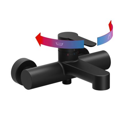 Ravak X070185 - Vannas jaucējkrāns PURI melns