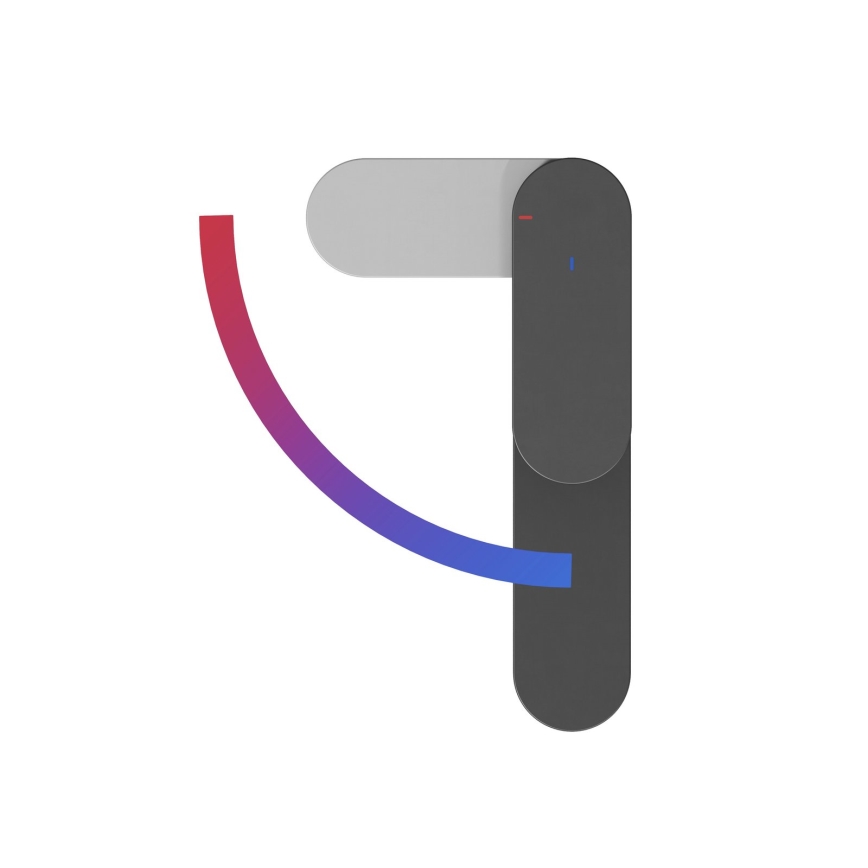 Ravak X070460 - izlietnes jaucējkrāns CHROME 17,7 cm melns