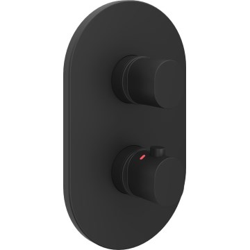 Ravak X070469 - Termostatiskais dušas jaucējkrāns slēptai uzstādīšanai CHROME melns