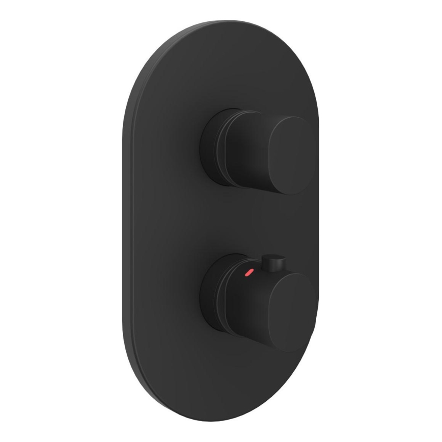 Ravak X070469 - Termostatiskais dušas jaucējkrāns slēptai uzstādīšanai CHROME melns