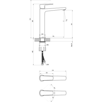 Ravak X070472 - Izlietnes jaucējkrāns LIFE 28 cm spīdīgs hroms