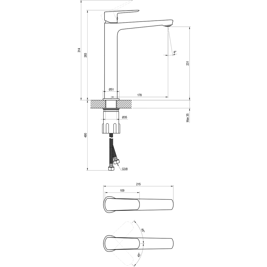 Ravak X070472 - Izlietnes jaucējkrāns LIFE 28 cm spīdīgs hroms