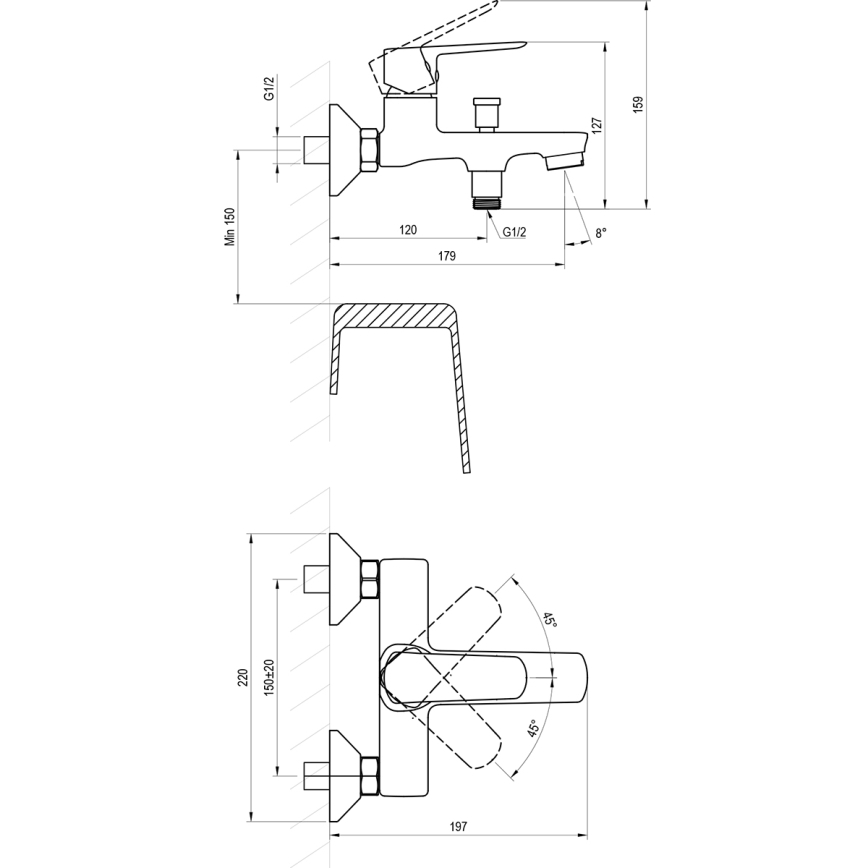 Ravak X070473 - Vannas jaucējkrāns LIFE spīdīgs hroms