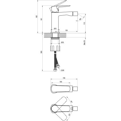 Ravak X070475 - Bidē jaucējkrāns LIFE, spīdīgs hroms