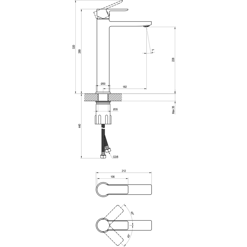 Ravak X070484 - izlietnes jaucējkrāns SOLAR 29 cm spīdīgs hroms