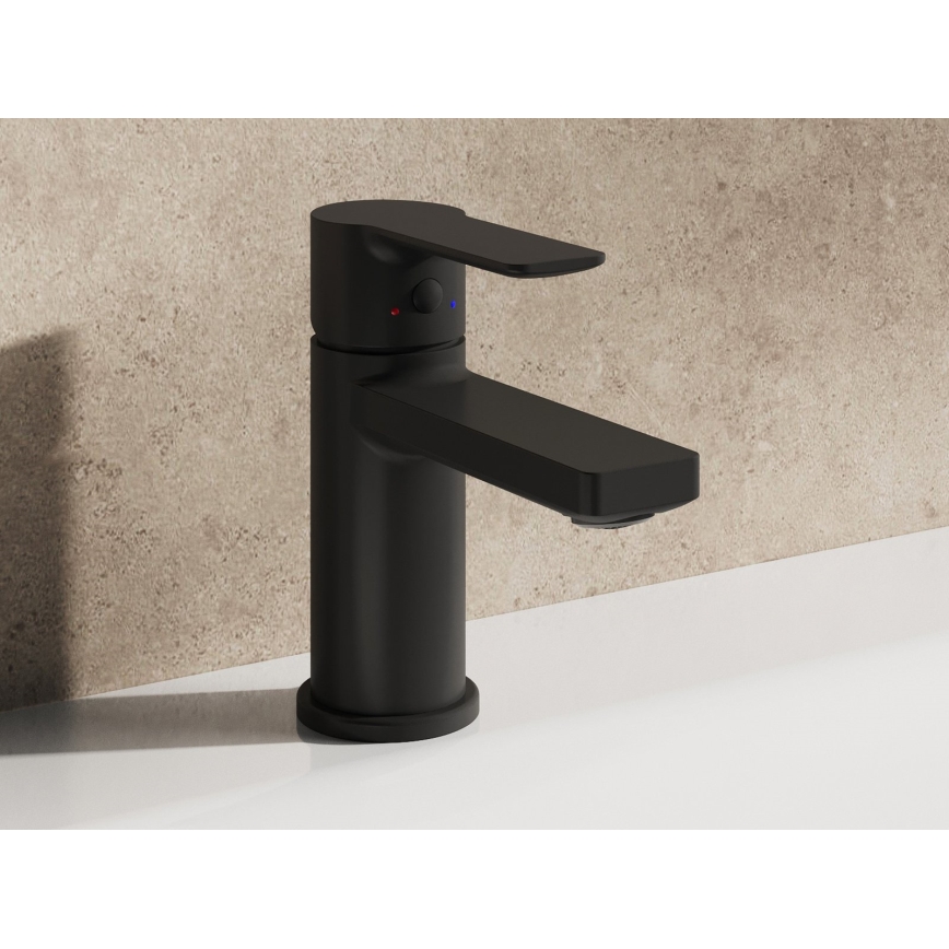 Ravak X070488 - izlietnes jaucējkrāns SOLAR 13,5 cm, melns