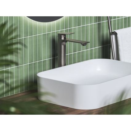 Ravak X070653 - Izlietnes jaucējkrāns PLAN 30 cm birstēts grafīts