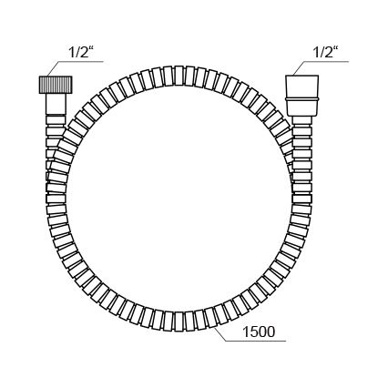 Ravak X07P006 - dušas šļūtene 150 cm, spīdīgs hroms