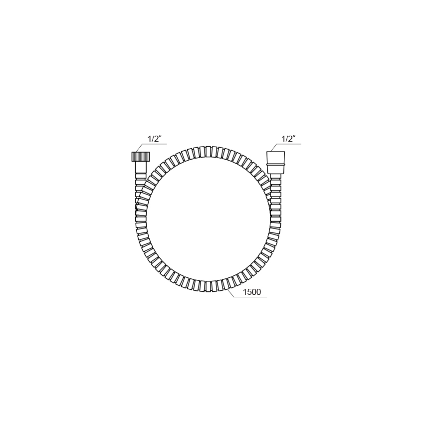 Ravak X07P006 - dušas šļūtene 150 cm, spīdīgs hroms