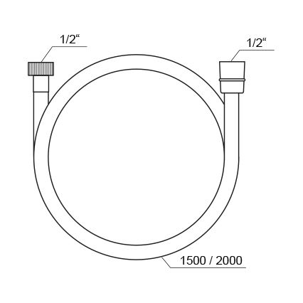 Ravak X07P176 - Plastmasas dušas šļūtene 150 cm, spīdīgi hromēta