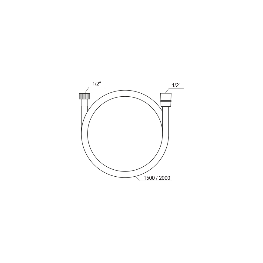 Ravak X07P176 - Plastmasas dušas šļūtene 150 cm, spīdīgi hromēta