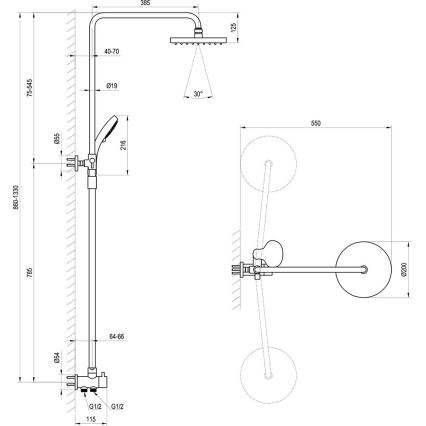 Ravak X07P232 - Dušas komplekts, spīdīgs hroms
