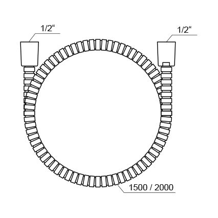 Ravak X07P340 - Dušas šļūtene 150 cm, spīdīgs hroma pārklājums