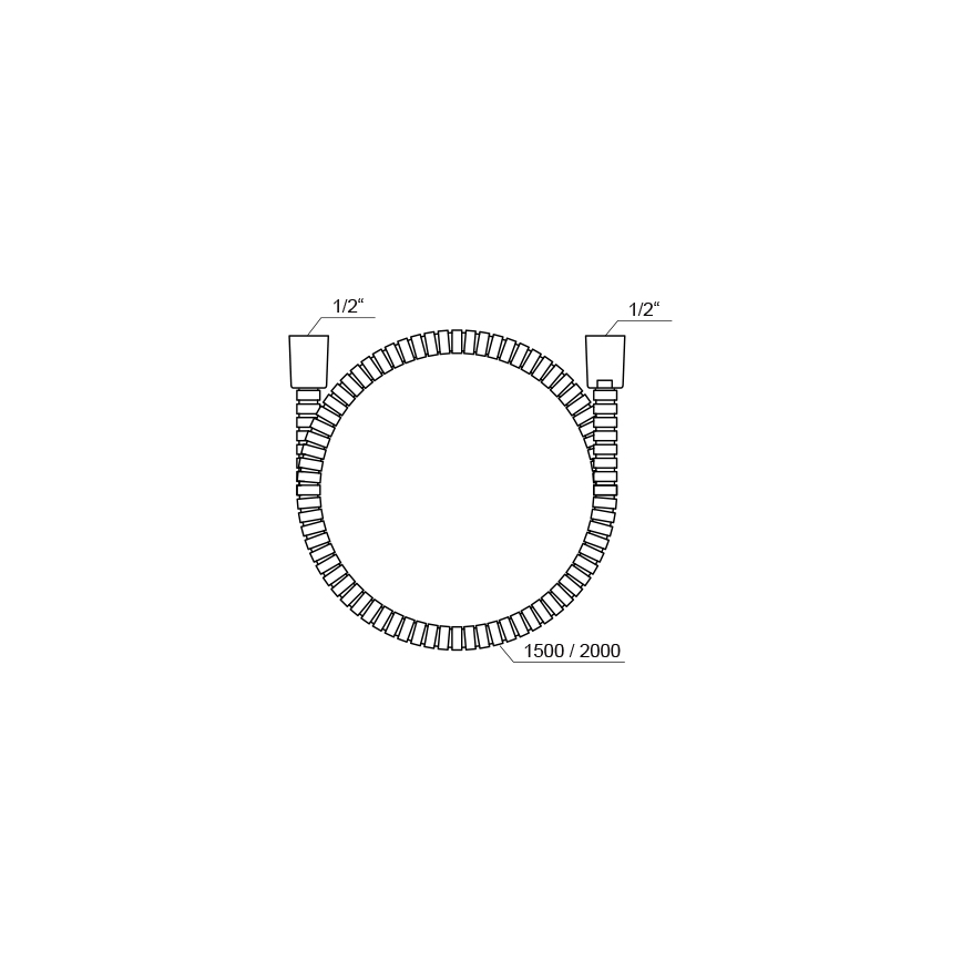 Ravak X07P340 - Dušas šļūtene 150 cm, spīdīgs hroma pārklājums