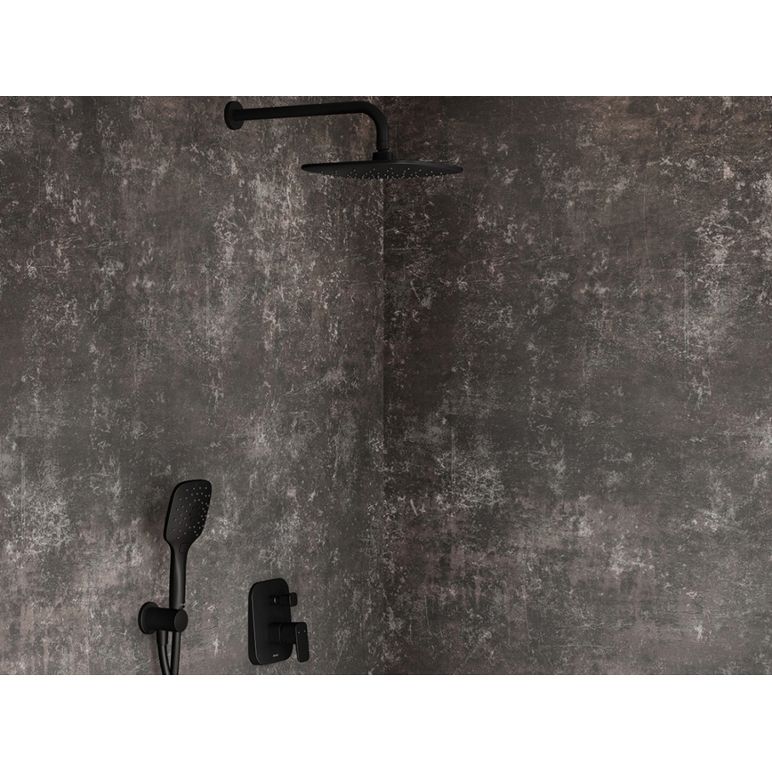 Ravak X07P569 - Rokas duša ar pogu, melna