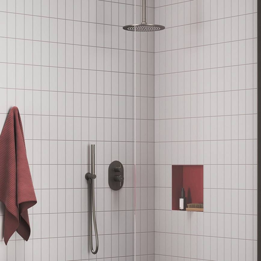 Ravak X07P694 - rokas duša, birstēts grafīts