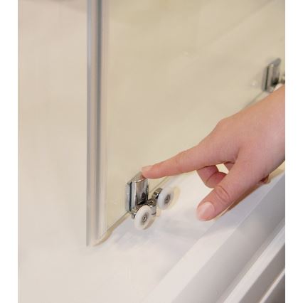 Ravak X1LM70300Z1 - Četrdaļīga stūra dušas kabīne BLIX SLIM 90x90 cm melna