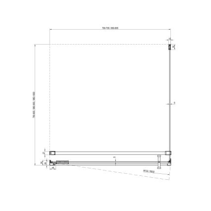 Ravak X9VVA0A00Z1 - Fiksēta dušas siena COOL, spīdīgs hroms